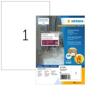 Etiket HERMA 10784 210x297mm weerbestendig wit 80