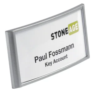Badge Durable 8540 classic met magneet 30x65mm zil