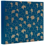 Fotoalbum Exacompta 29x32cm 60 zwarte pagina's Néo Déco blauw