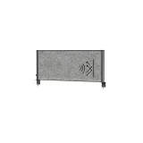 Scheidingswand MAUL akoestiek Uplight 120x50 donkergrijs antrac.frame tafelklem