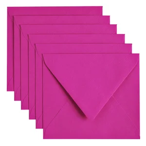 Envelop Papicolor C6 114x162mm felroze pak à 6 stu