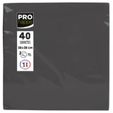 Servet Pronappe 1/4 vouw 2-laags 380x380mm 40 vel zwart