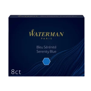 Inktpatroon Waterman nr 23 lang blauw pak à 8 stuk
