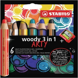 Kleurpotloden STABILO 880 woody 3 in 1 Arty incl p