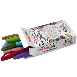 Brushpen Pentel Sign SES15C pastel assorti 12 stuk