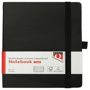 Notitieboek Quantore A5 flex lijn 192blz 80gr zwar