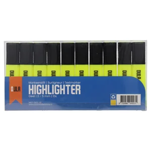 DULA Markeerstift geel - 2-5 mm - Set van 10 stiften