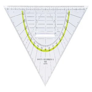 Geodriehoek Aristo 1555/2 225mm met greep transpar