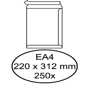 Envelop Hermes akte EA4 220x312mm zelfklevend wit
