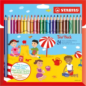Kleurpotloden STABILO 203 Trio dik assorti blister