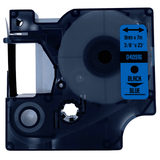 DULA - Dymo D1 40916 / S0720710 Zwart op blauw 9mm x 7m