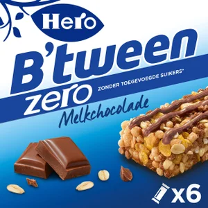 Tussendoortje Hero B'tween melkchocolade zero 6pac