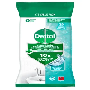 Reinigingsdoekjes Dettol antibacterieël Ocean 72 s