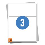DULA Etiketten A4 3 Stickers per vel 200x95mm 100 vel