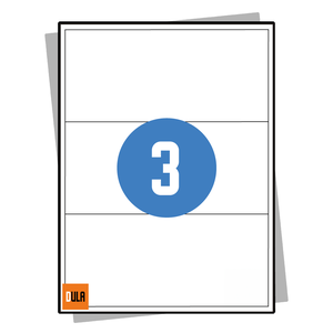 DULA Etiketten A4 3 Stickers per vel 200x95mm 100 vel