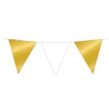Party Flag Foil Gold and white
