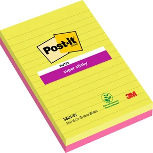 Memoblok 3M Post-it 5845 Super Sticky 127x203mm li