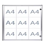 Binnenvitrine wand MAULextraslim whiteboard 9xA4 met slot