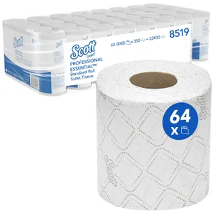 Toiletpapier Scott Essential 2-laags 350 vel wit 8