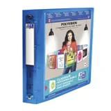 Presentatieringband Oxford Polyvision A4 4-rings O-mech 30mm blauw
