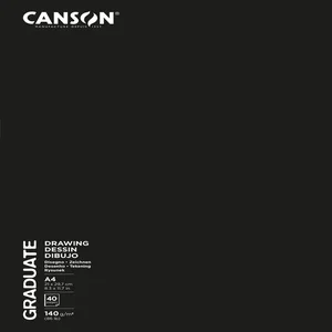 Schetsboek Canson Graduate 20vel 140gr A4 wit