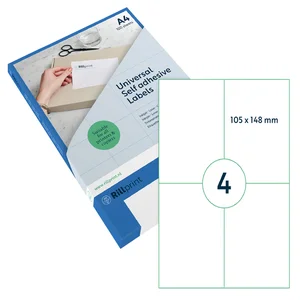 Etiket Rillprint 105x148mm mat transparant 100 stu