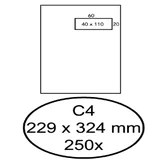 Envelop Quantore C4 229x324mm venster 4x11cm rechts zelfklevend 250st
