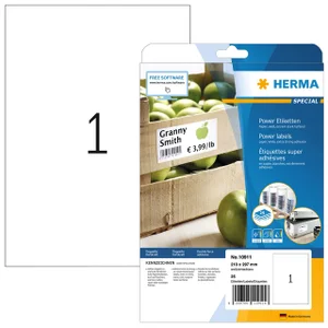 Etiket HERMA Power 10911 210x297mm wit 25 stuks