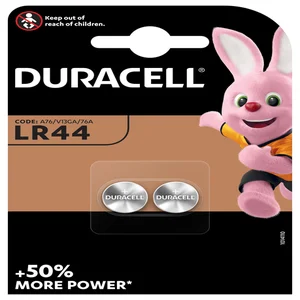 Batterij Duracell knoopcel 2xLR44 alkaline Ø11,6mm