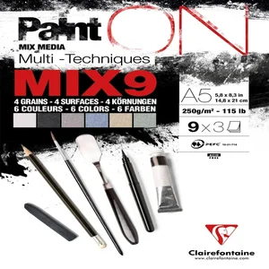 Mix Media Papier Clairefontaine A5 Paint On 27 vel