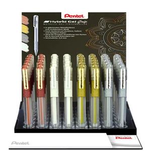 Gelschrijver Pentel K118 Grip medium assorti 4 kle