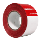 DULA Afzetlint 75mm x 500m in dispenserdoos - rood-wit geblokt
