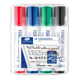 Whiteboardmarker Staedtler 301 rond assorti 1mm 4s