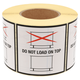 DULA Waarschuwingsetiket Do not load on top 100x100 mm - Kern 76mm - 1000 per rol