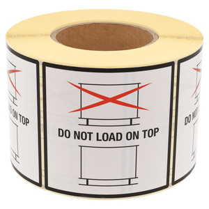 DULA Waarschuwingsetiket Do not load on top 100x100 mm - Kern 76mm - 1000 per rol