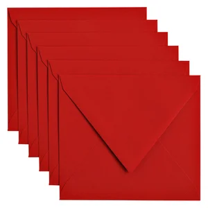 Envelop Papicolor C6 114x162mm rood pak à 6 stuks