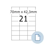 Etiket HERMA 8421 A4 EXPR 500 70x42.3mm wit 10500 stuks