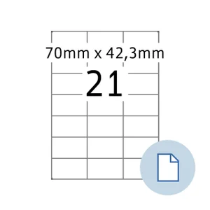Etiket HERMA 8421 A4 EXPR 500 70x42.3mm wit 10500