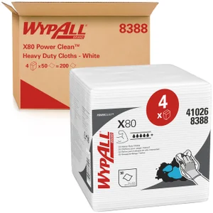 Poetsdoek WypAll X80 PowerClean 305x317mm 4x50vel