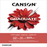 Schilderpapier Canson Graduate Oil & Acrylic 20vel 290gr A4 natuurlijk wit