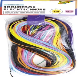 Scoubidoo touwtjes Folia 100cm 100 stuks assorti k