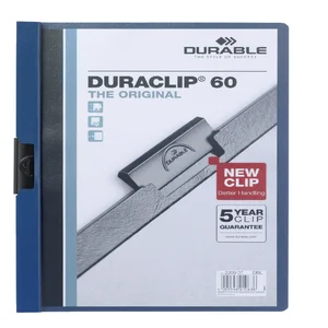 Klemmap Durable Duraclip A4 6mm 60 vellen donkerbl
