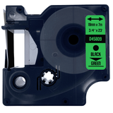 DULA - Dymo D1 45809 / S0720890 Zwart op groen 19mm x 7m