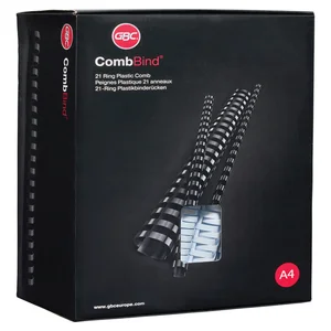Bindrug GBC 19mm 21rings A4 zwart 100 stuks