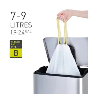 Afvalzak EKO MDPE type B met trekband 40x45cm 7-9L