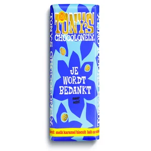 Chocolade Tony's Chocolonely je wordt bedankt reep