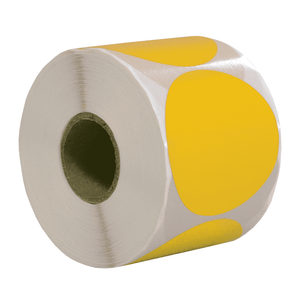DULA Etiketten rond geel 50mm - 500 stickers op rol - Sluitzegel