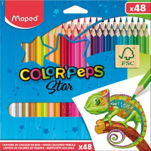 Kleurpotlood Maped Color'Peps Star set à 48 kleure