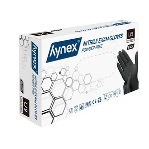 Handschoen Hynex nitril L zwart 3.5g pak à 100 stu
