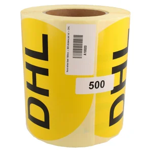 DULA Etiketten rond geel 150mm - 500 stickers per rol - DHL